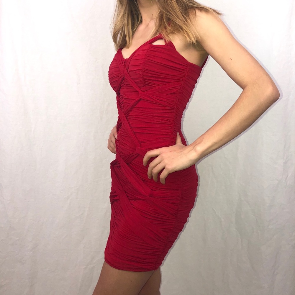 Red dress bebe size S